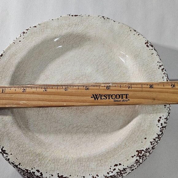 4 Pier 1 Carmelo Melamine Salad Lunch Plates 9" Sand rustic crackle unbreakable - Picture 4 of 10